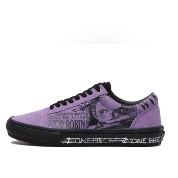 VANS x One Piece Skate Old Skool Shoes Mens 7 Purple GUC - Picture 2 of 14